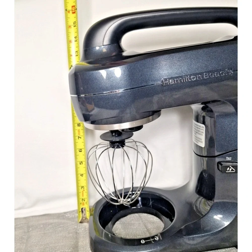 Hamilton Beach 7 Speed Stand Mixer 63394 Metallic Black Bowl and Cover